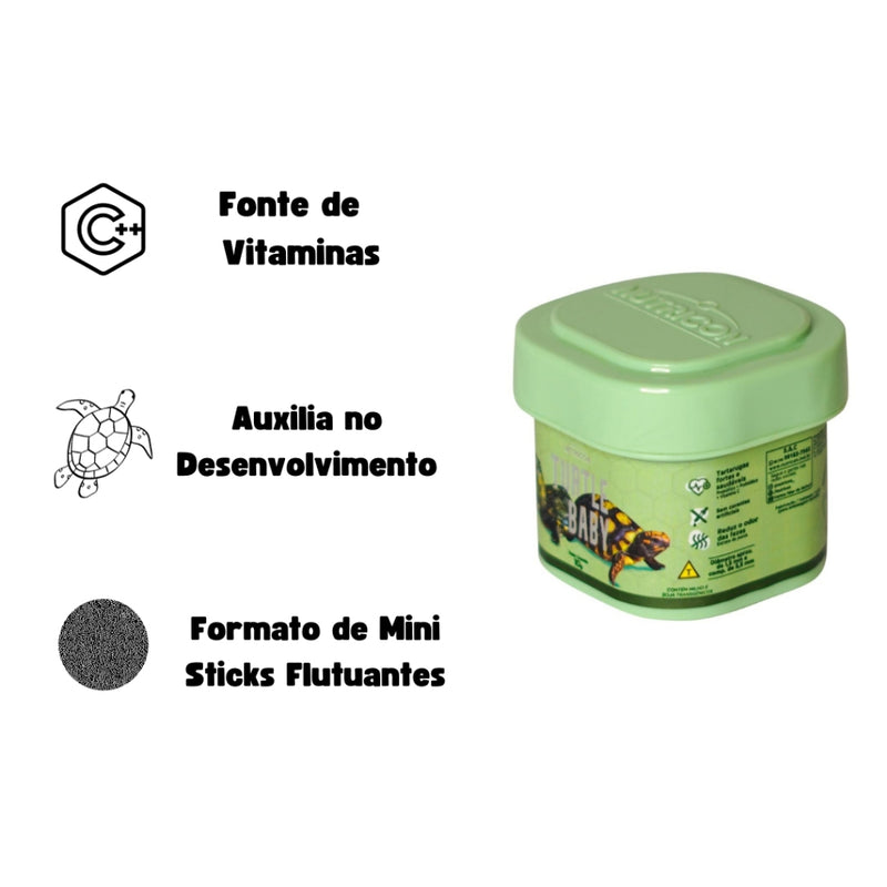 Ração para Tartarugas Nutricon Turtle Baby - 10g