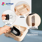 Comedouro e Bebedouro Automático Para Cães e Gatos Premium 3 em 1 Jel Plast