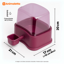 Bebedouro Automático Cães Pet Pelos Longos com Filtro 2,3Lts