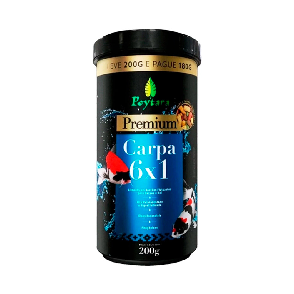 Alimento Poytara para Carpa 6 Em 1 - 200Gr
