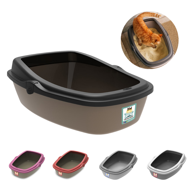 Bandeja Higiênica WC King Grande para Gatos com Bordas Protetoras