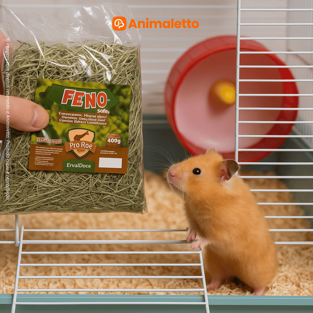 Feno Natural Nutritivo ProRoe 400g para Roedores e Coelhos