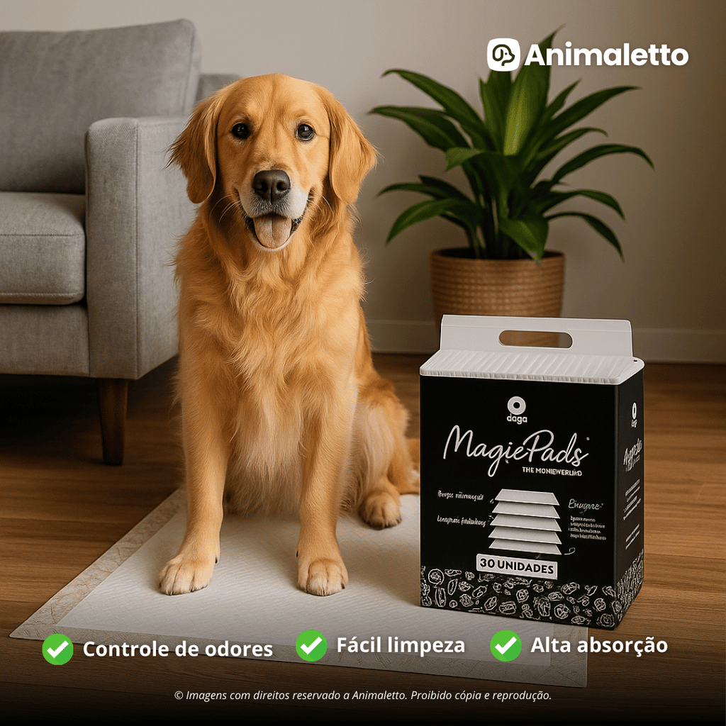 Tapete Higiênico Cães Carvão 30 Un 80 X 60 Ultra Absorvente
