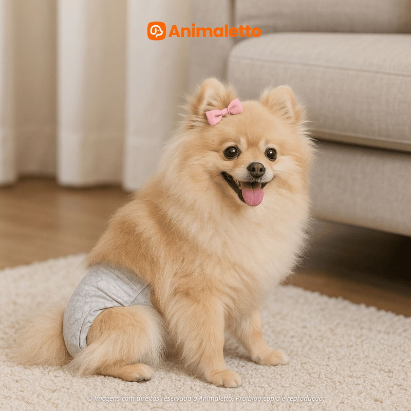 Fralda Higiênica Descartável para Cães Pet Pipix Fêmea 6 Unidades (PP, P, M e G)