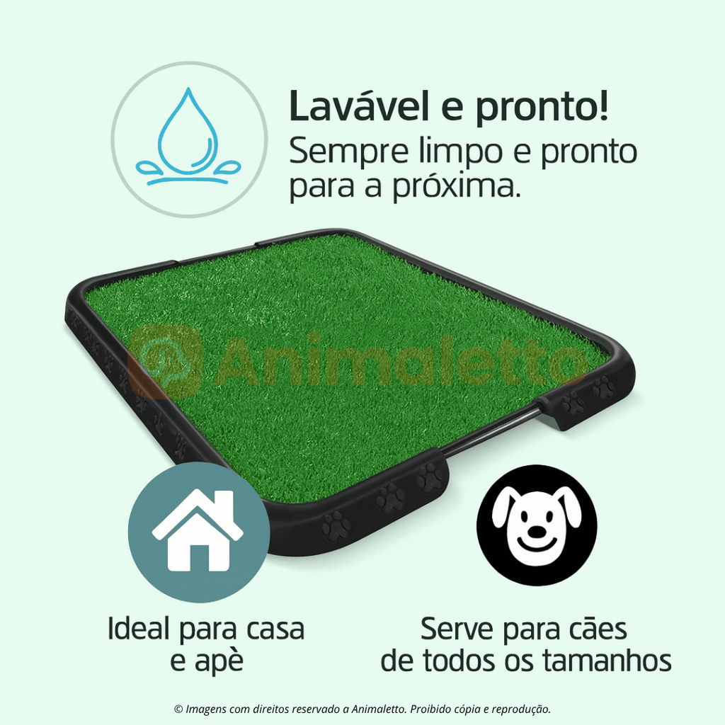 Tapete Higiênico Xixi Pet para Cães Grama Sintética MecPet