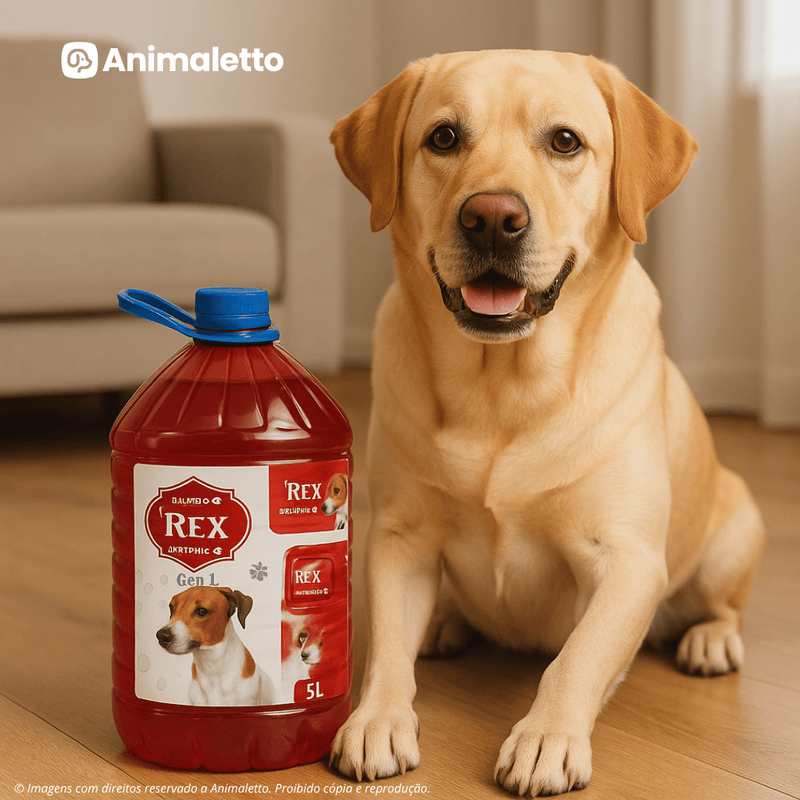 Shampoo Antipulgas Rex Cães 6 em 1 Pelos Brilhantes