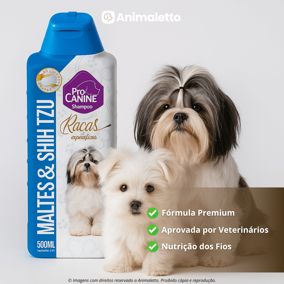 3 Shampoo para Cachorro Raças Específicas Maltes e Shih-Tzu PróCanine 500ml