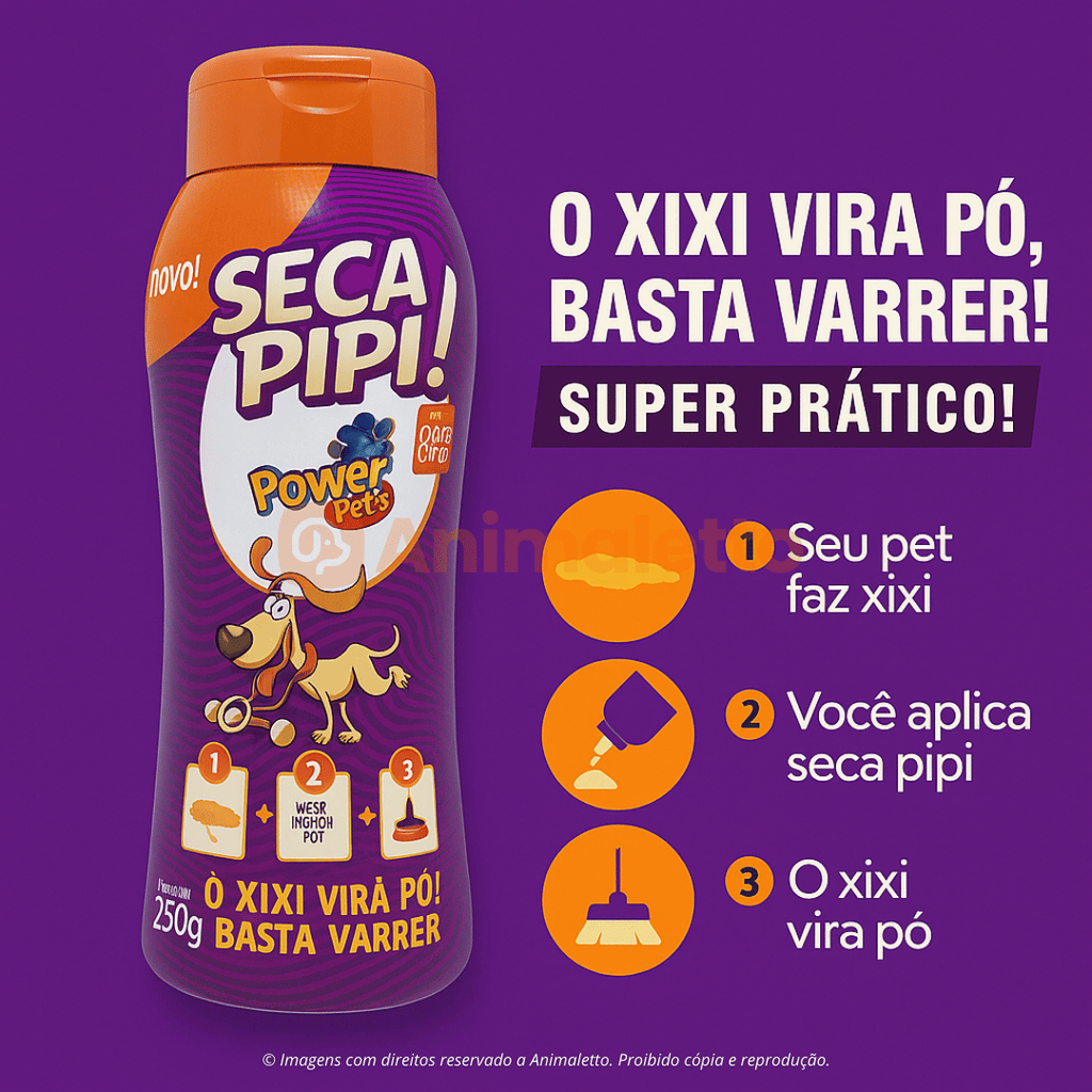 Seca Pipi Power Pets Xixi em Pó para Cães e Gatos 250g