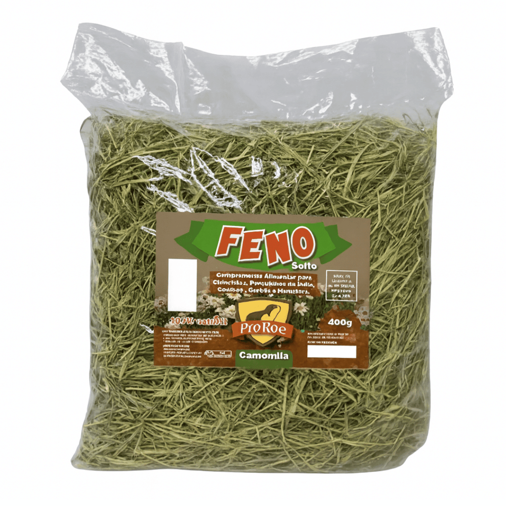 Feno Natural Nutritivo ProRoe 400g para Roedores e Coelhos