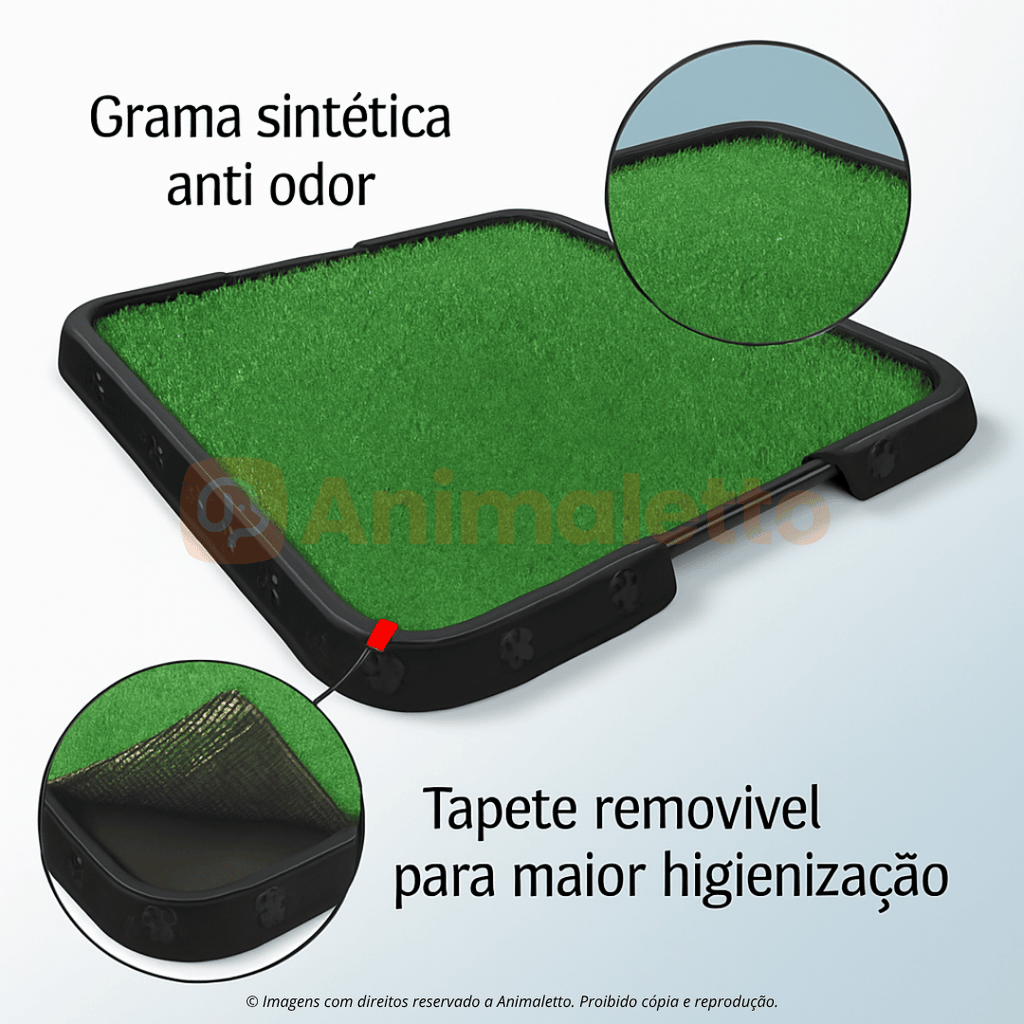 Tapete Higiênico Xixi Pet para Cães Grama Sintética MecPet