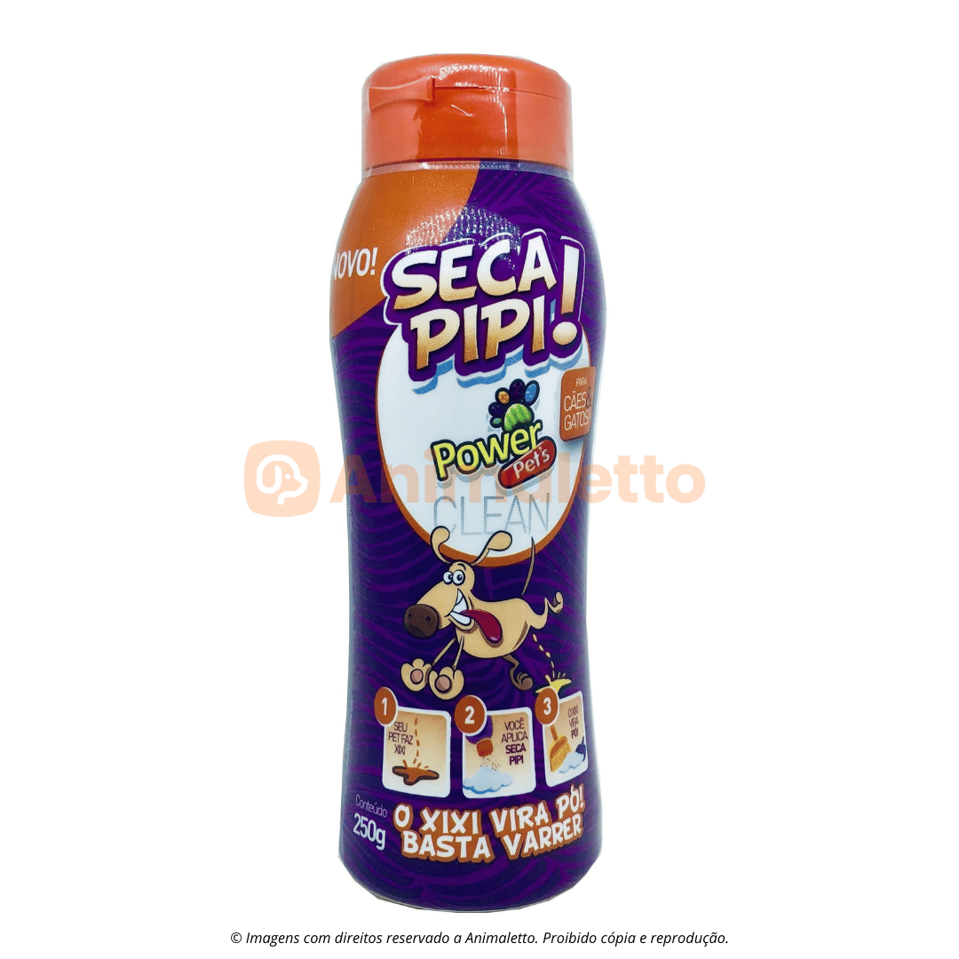 Seca Pipi Power Pets Xixi em Pó para Cães e Gatos 250g