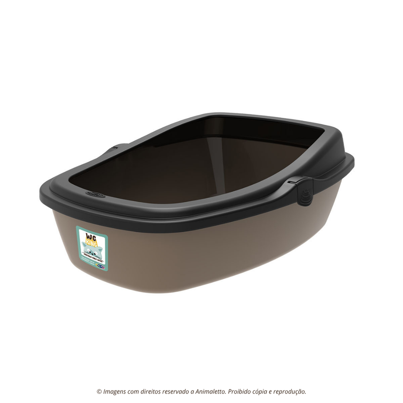 Bandeja Higiênica WC King Grande para Gatos com Bordas Protetoras