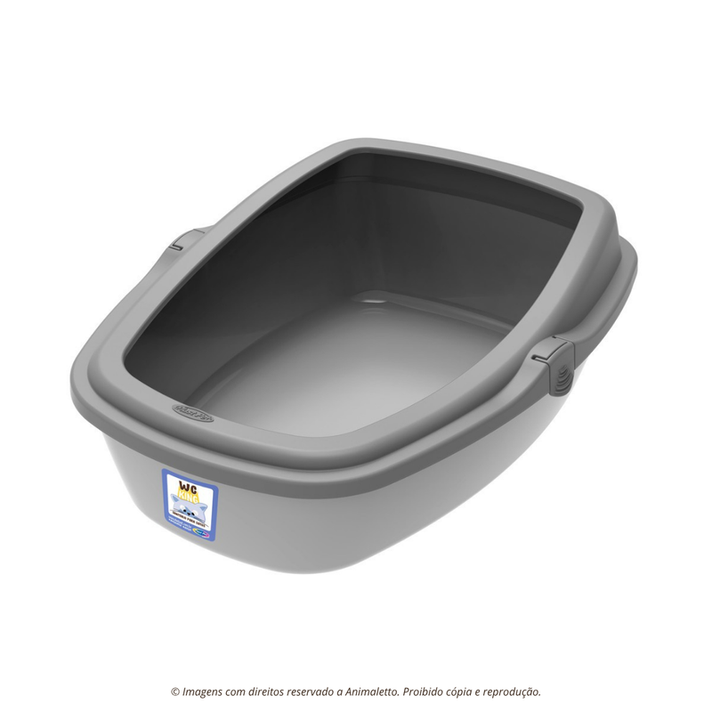 Bandeja Higiênica WC King Grande para Gatos com Bordas Protetoras