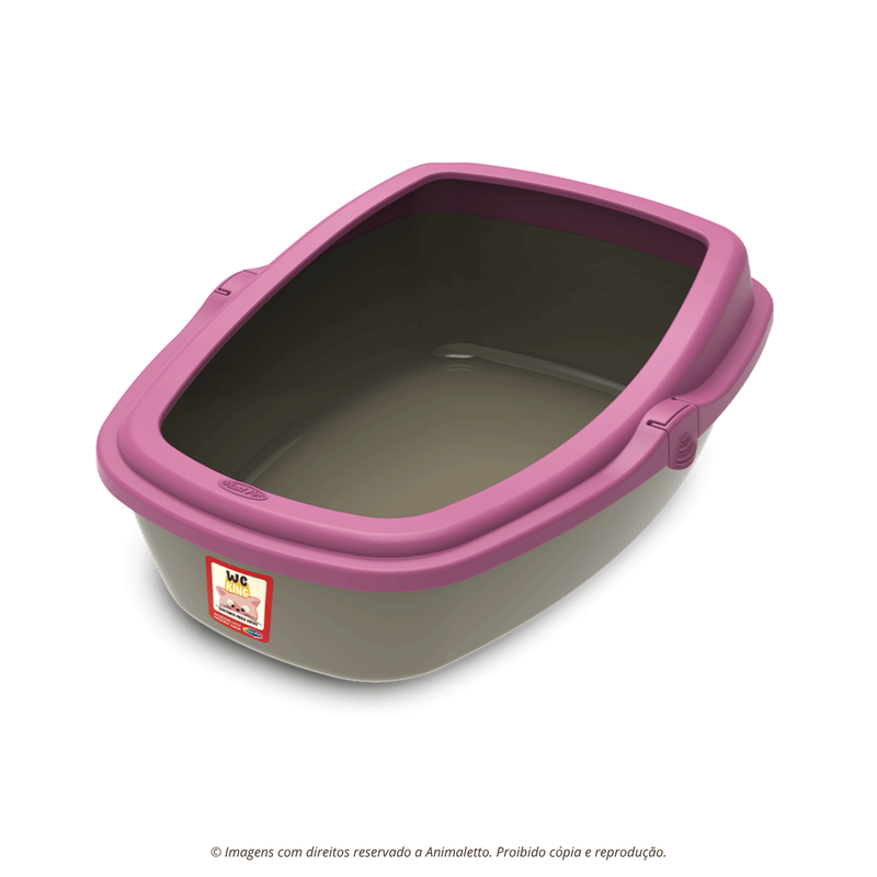 Bandeja Higiênica WC King Grande para Gatos com Bordas Protetoras