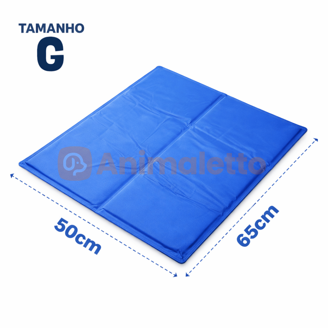 Tapete Gelado Refrescante Azul Ringo Para Pets Cães e Gatos Todos os Tamanhos