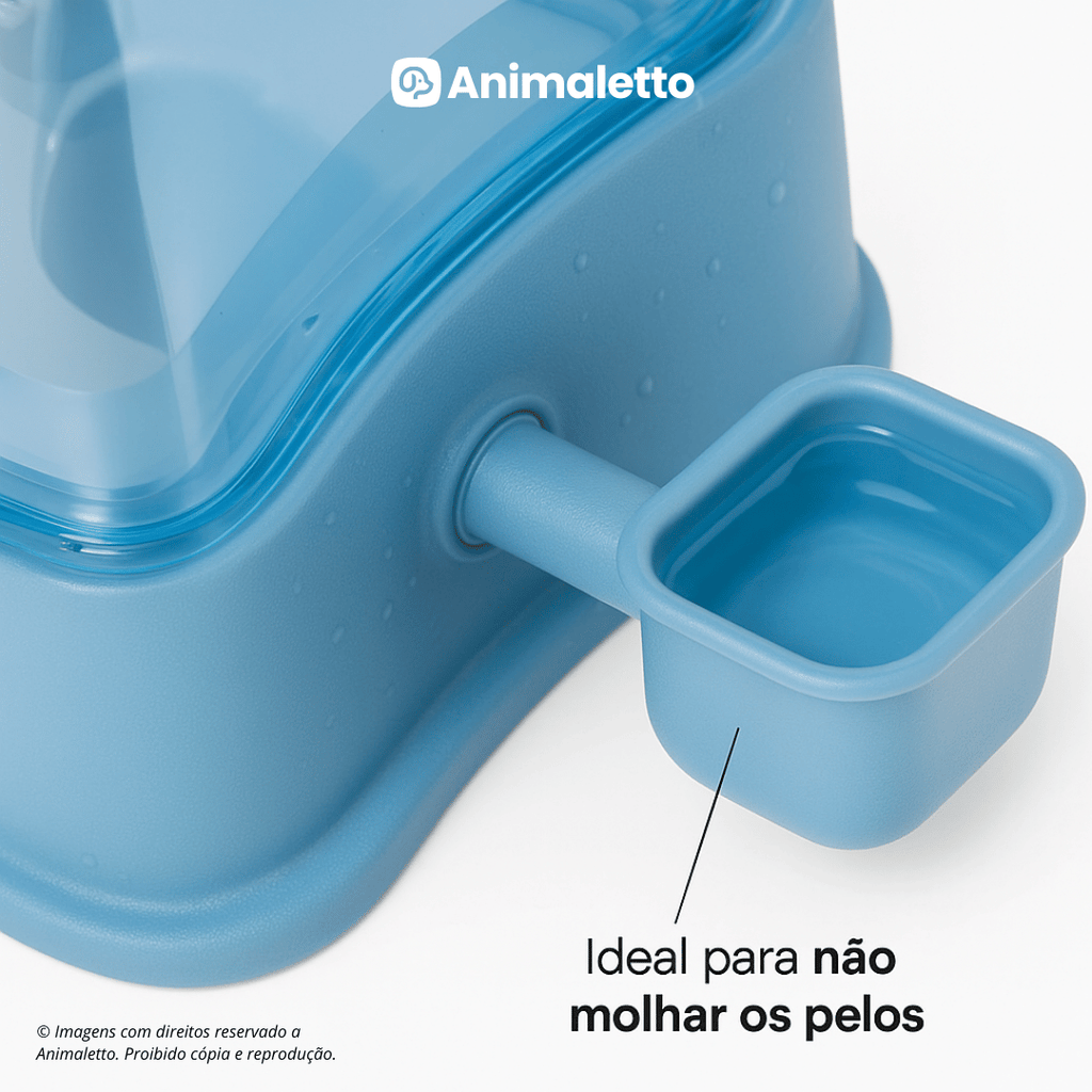 Bebedouro Automático Cães Pet Pelos Longos com Filtro 2,3Lts