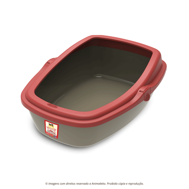 Bandeja Higiênica WC King Grande para Gatos com Bordas Protetoras