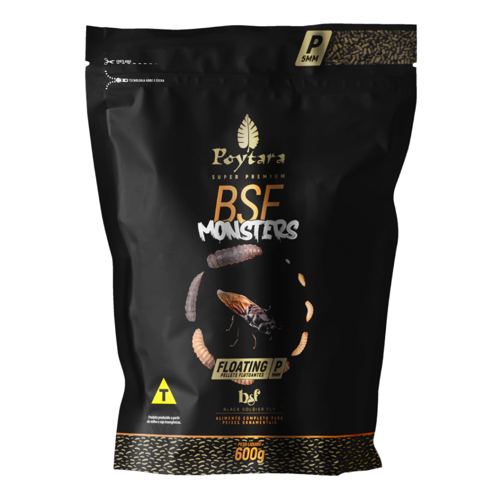 Alimento Poytara BSF Monsters Floating P para Peixes 600Gr
