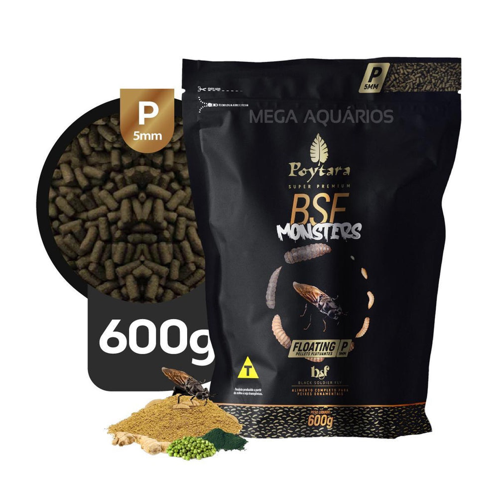Alimento Poytara BSF Monsters Floating P para Peixes 600Gr