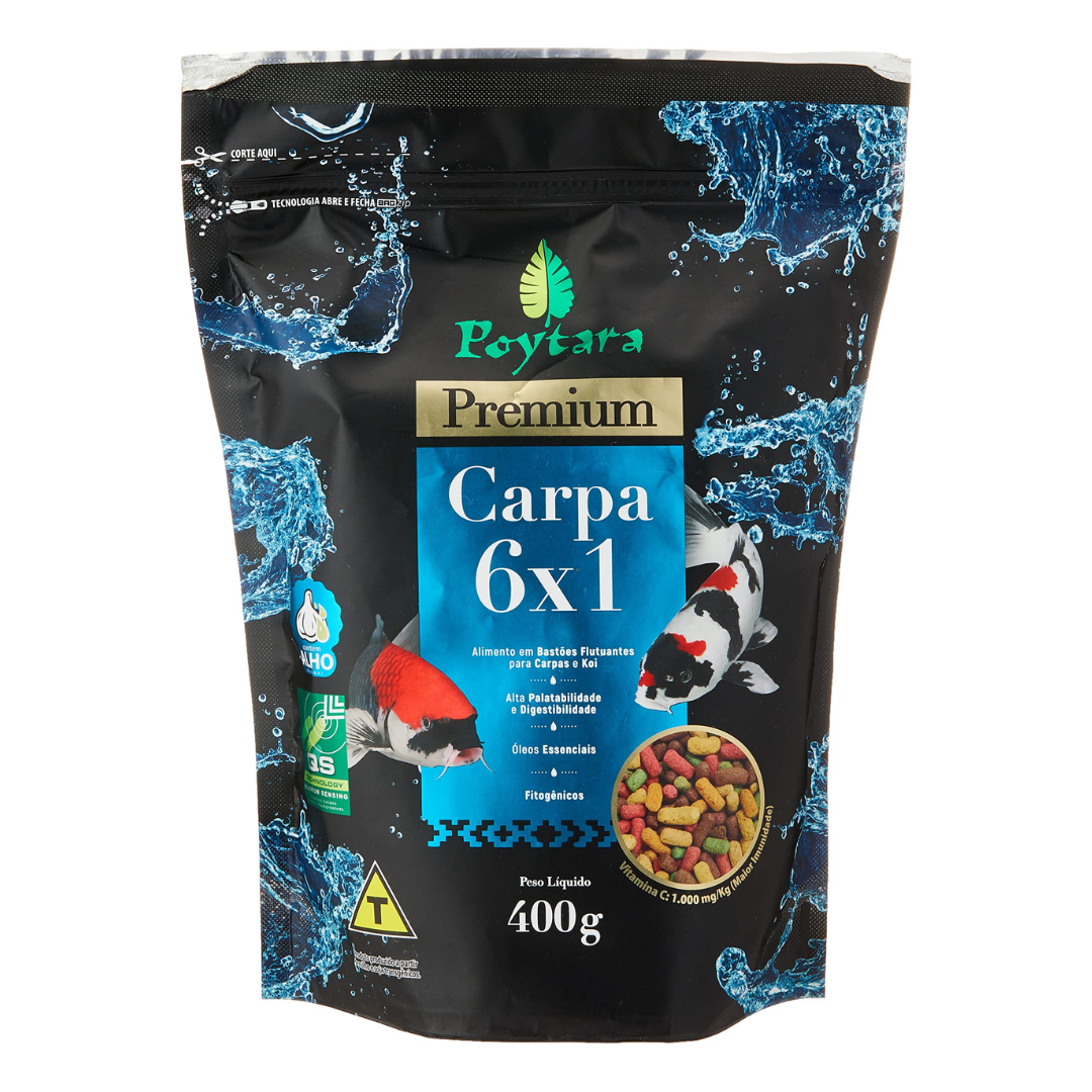 Alimento Poytara para Carpa 6 Em 1 - 400Gr