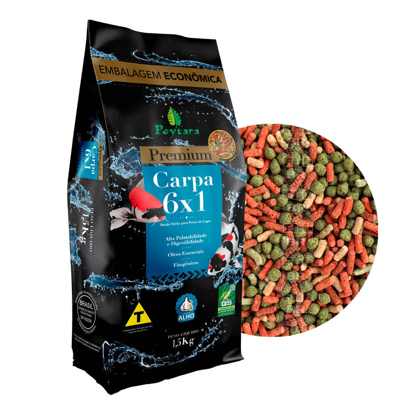 Alimento Poytara para Carpa 6x1 - 1,5Kg