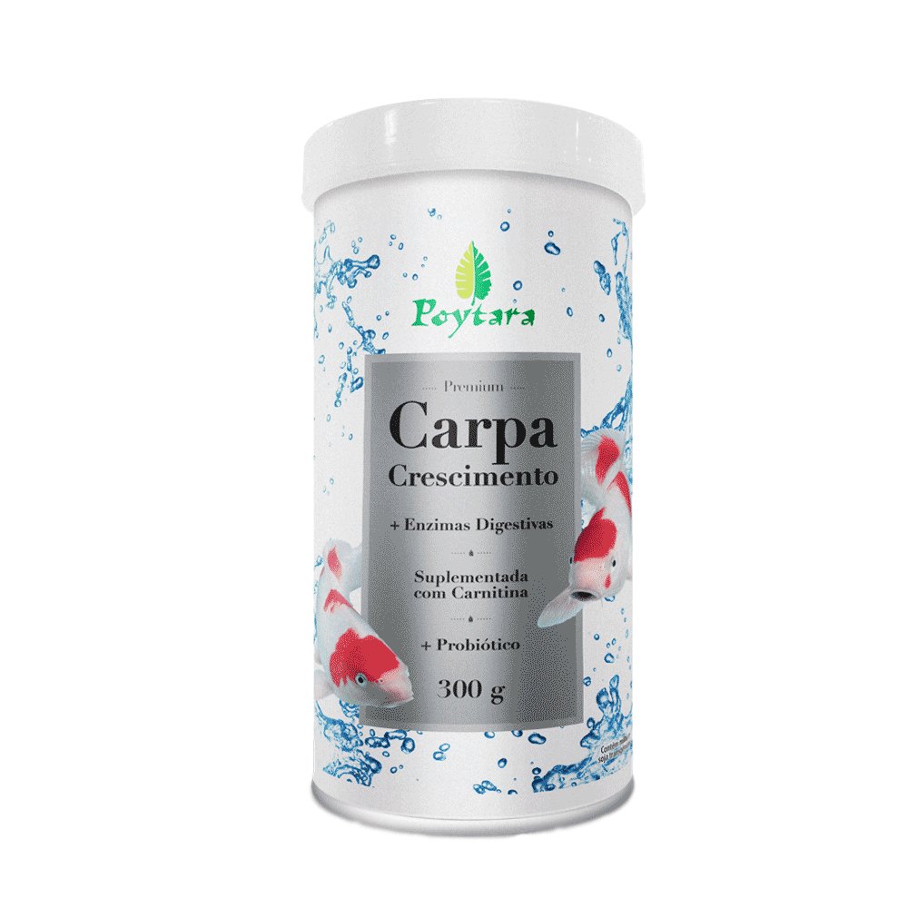 Alimento Poytara para Peixe Carpa Crescimento 300 Gr