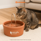 Bebedouro Fonte para Gatos Cerâmica Automático 2,5L Aqua Clay