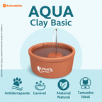 Bebedouro Fonte para Gatos Cerâmica Automático 2,5L Aqua Clay