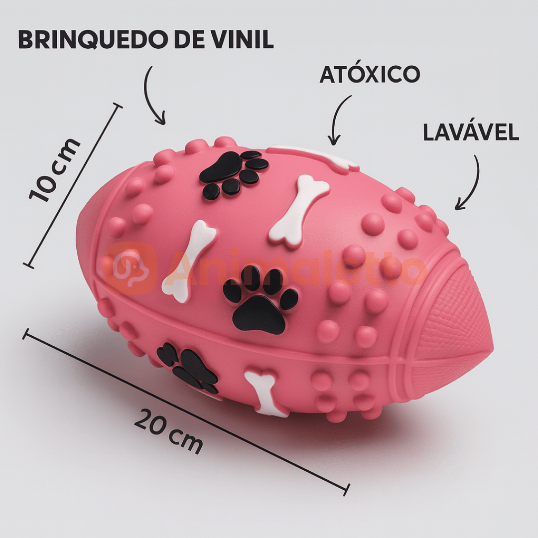 Bola Futebol Americano Pet Gigante Mordedor Vinil Atóxico Procanine