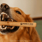 Brinquedo Mordedor Ecológico para Cachorro de Madeira Rustico Sustentável