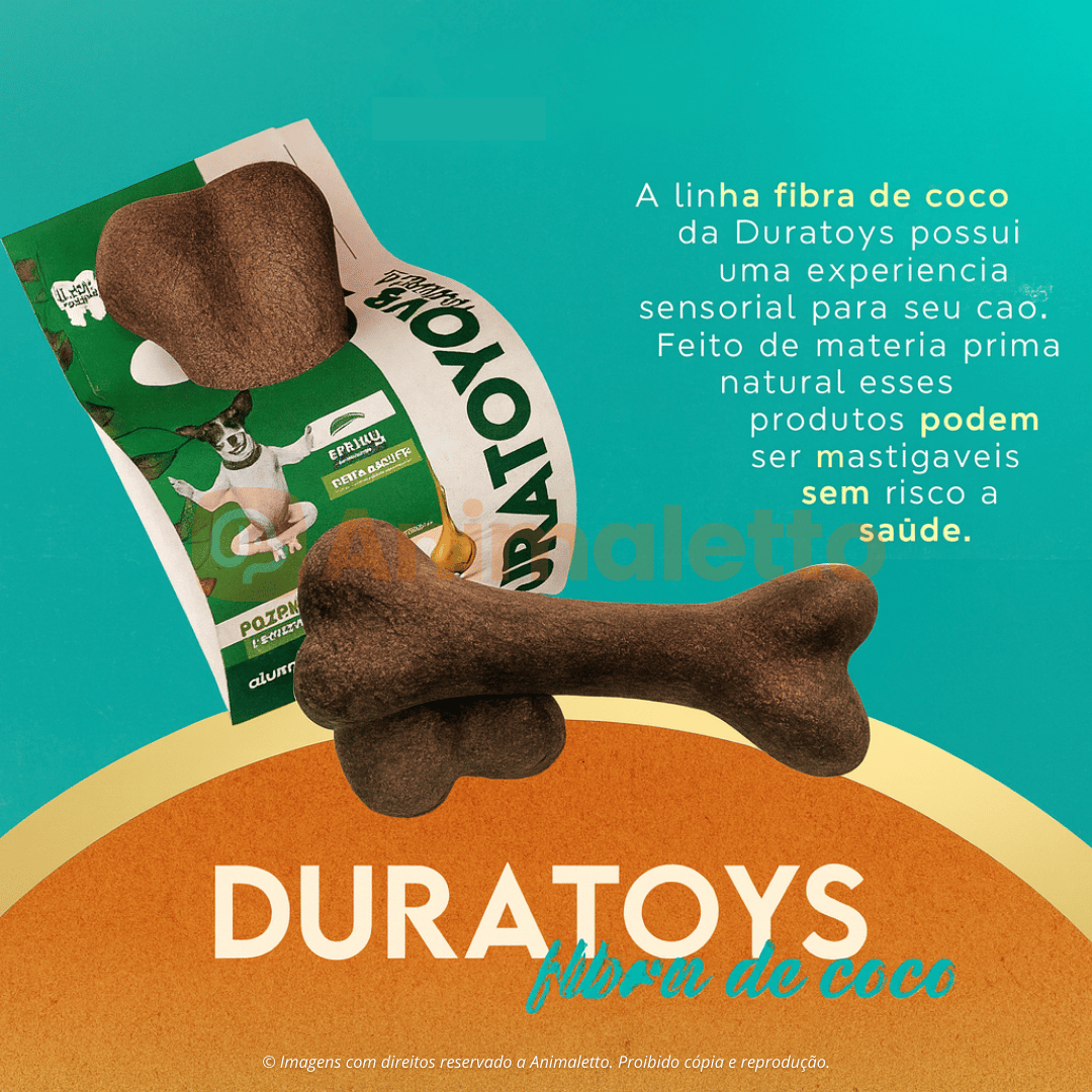 Brinquedo Mordedor Osso Fibra de Coco Natural Cachorro Todos Tamanhos