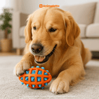 Brinquedo Mordedor Oval Spike Para Cães Pet Com Apito 14cm