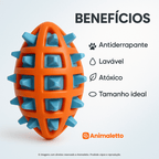 Brinquedo Mordedor Oval Spike Para Cães Pet Com Apito 14cm