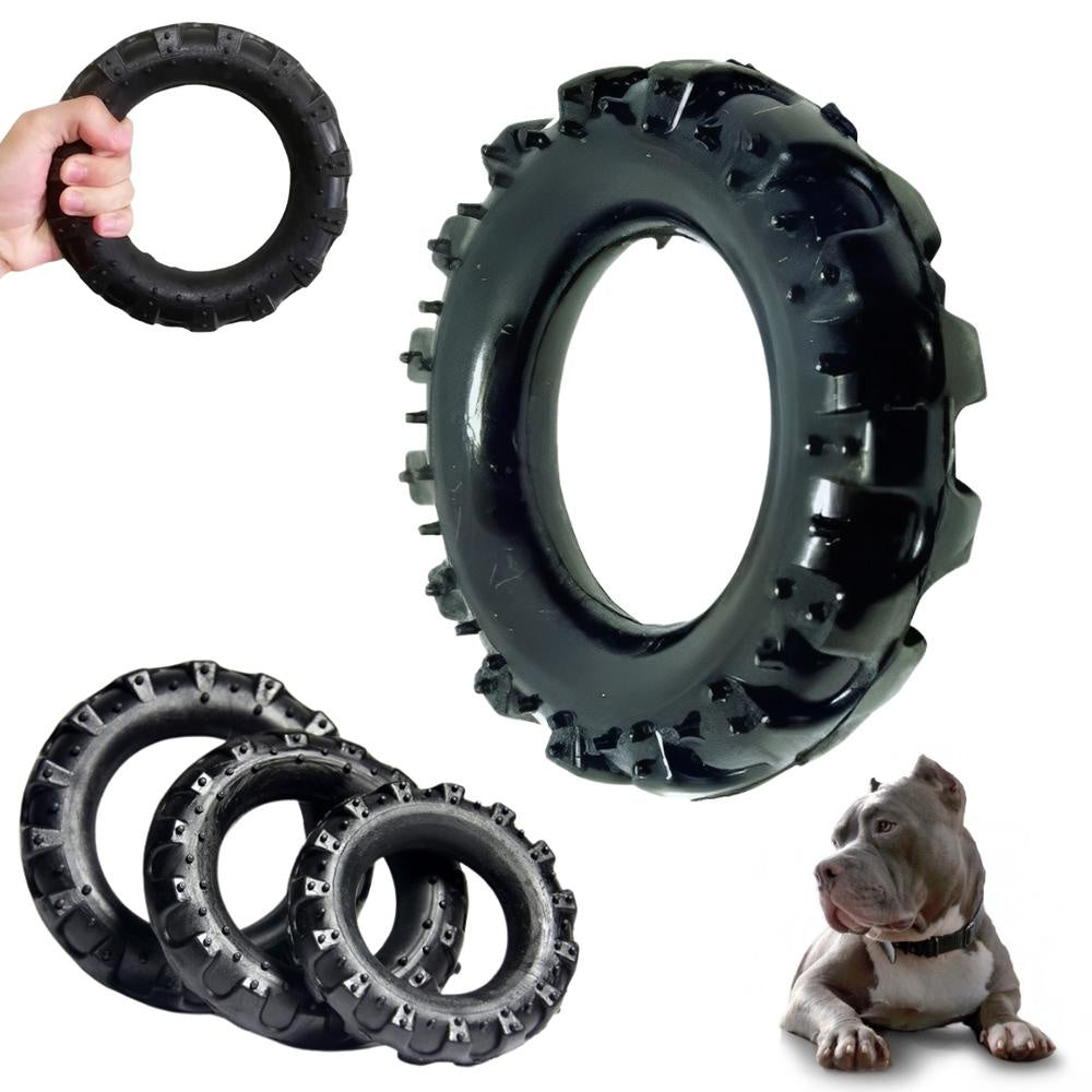 Brinquedo Mordedor Pet Cães Pneu Borracha Maciça Resistente