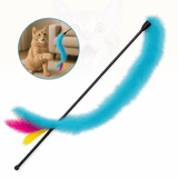 Brinquedo Para Gato Varinha Penas Coloridas Napi Pet
