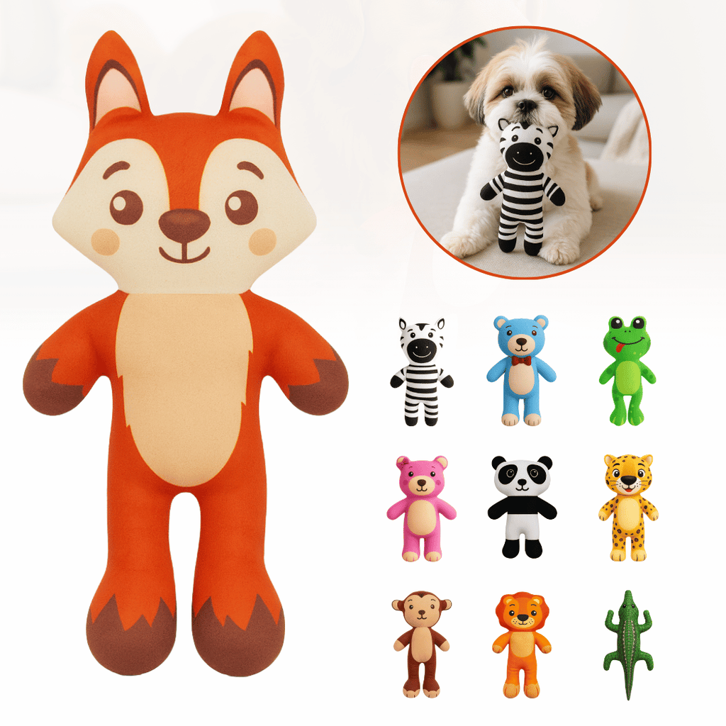 Brinquedo Pelúcia Safari Mordedor Para Cães Pet PróCanine