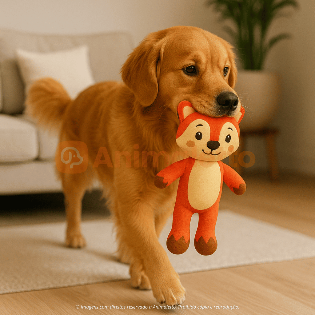 Brinquedo Pelúcia Safari Mordedor Para Cães Pet PróCanine