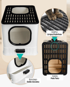 Caixa de Areia Fechada para Gatos SandBox Premium Jel Plast