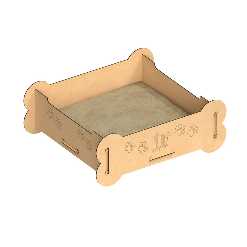 cama de madeira pet