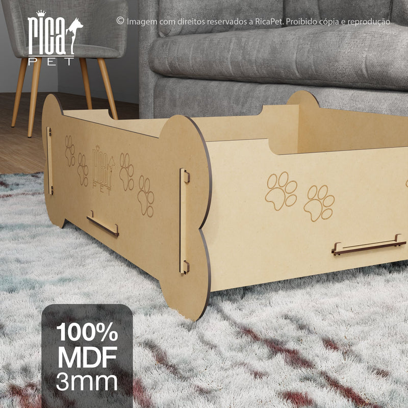 cama de madeira pet