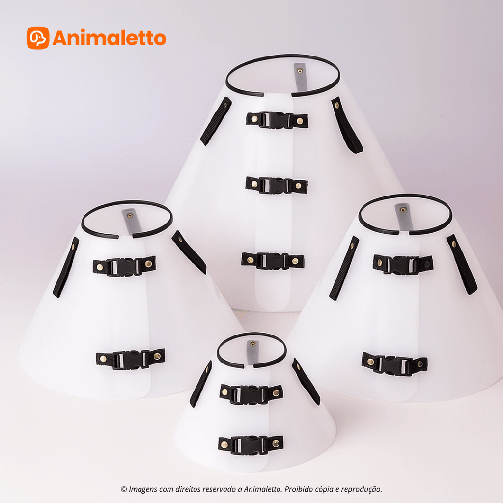 Colar Elizabetano Cirúrgico Pós Operatório Cone Cachorro Gato Pet Diversos Tamanhos