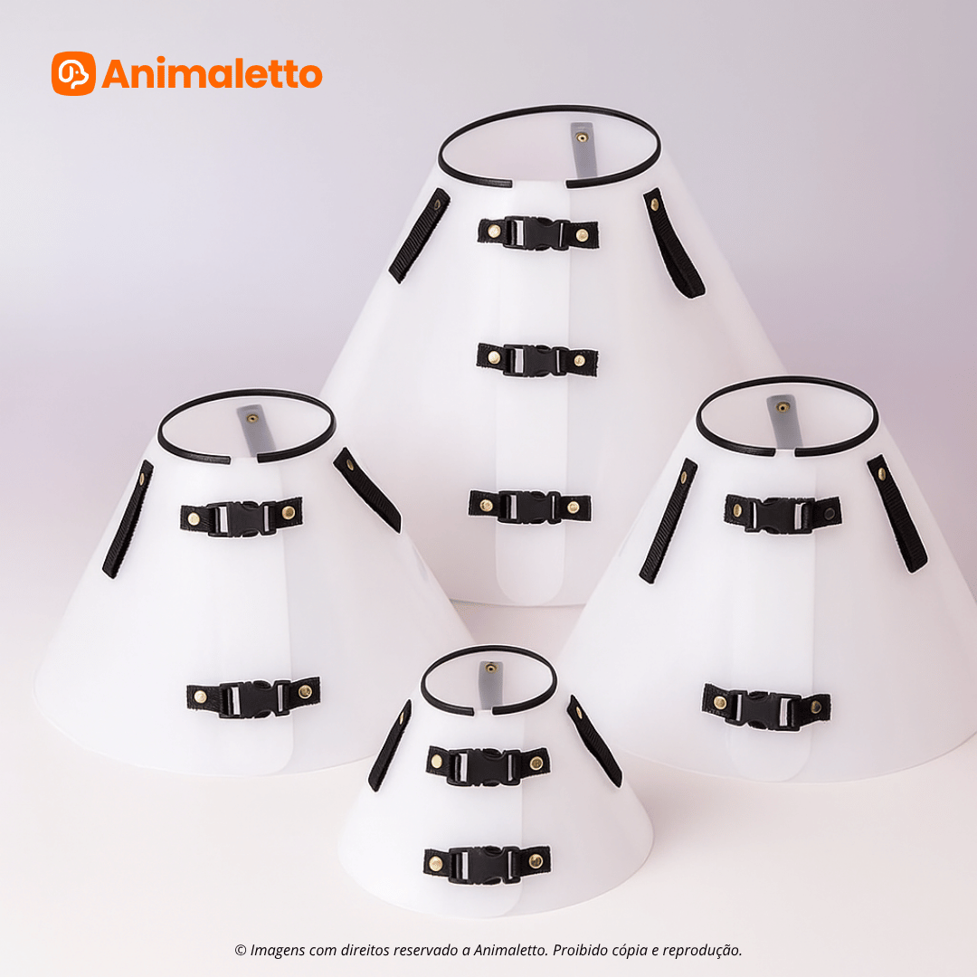 Colar Elizabetano Cirúrgico Pós Operatório Cone Cachorro Gato Pet Diversos Tamanhos