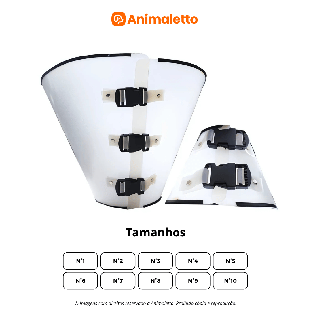 Colar Elizabetano Cirúrgico Pós Operatório Cone Cachorro Gato Pet Diversos Tamanhos