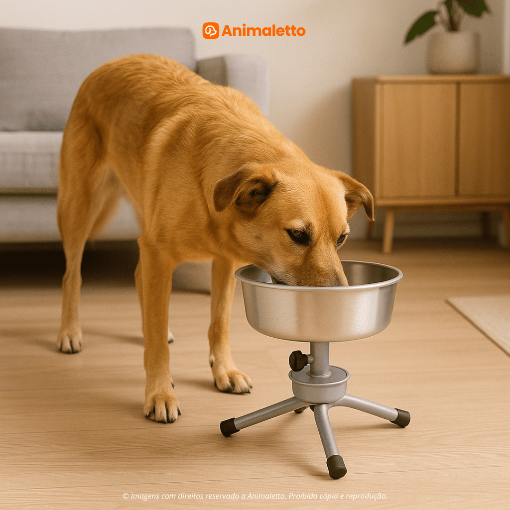 Comedouro Antiformiga Alumínio 1,5L Ajustável Nf Pet