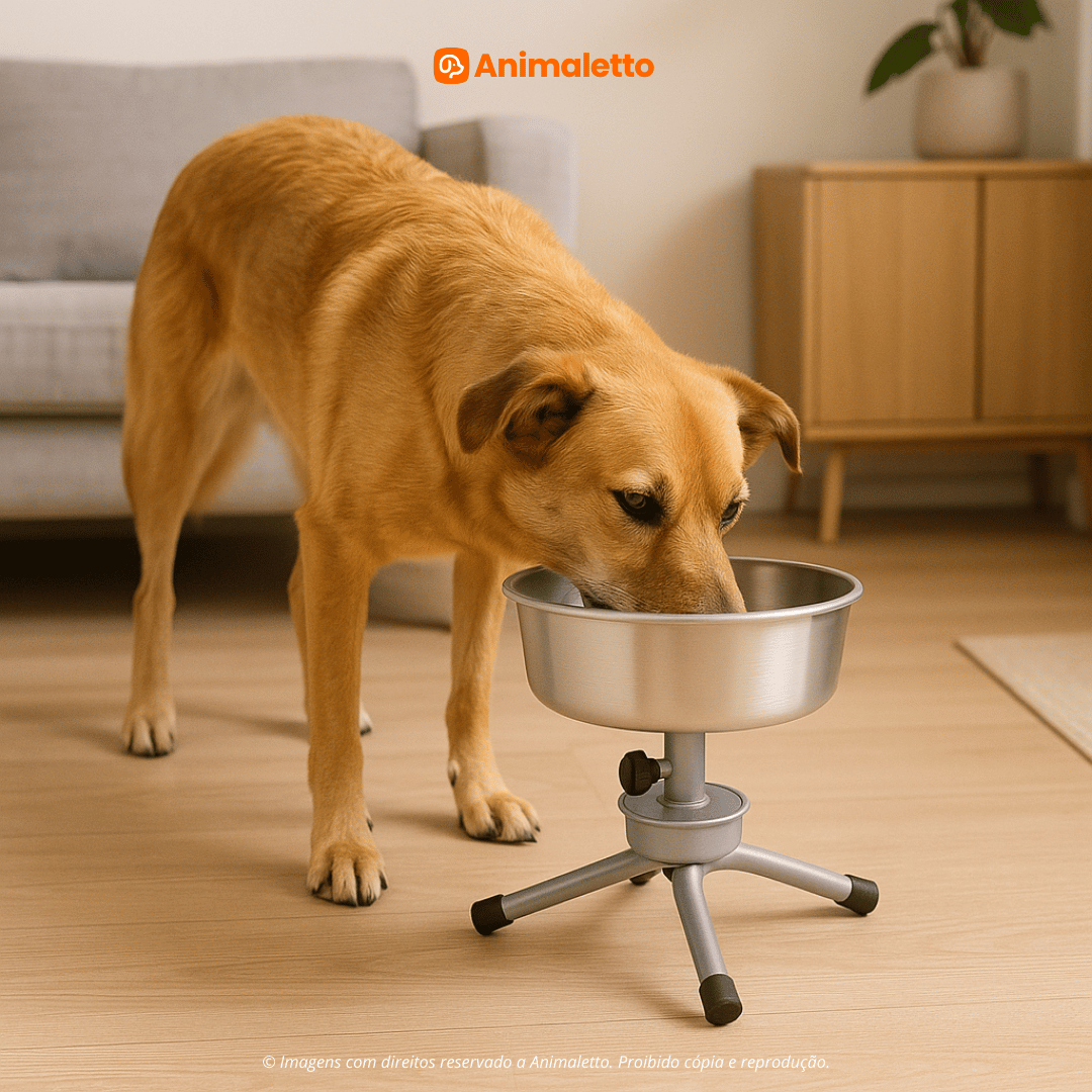 Comedouro Antiformiga Alumínio 1,5L Ajustável Nf Pet