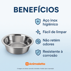 Comedouro Tigela Inox Nº2 Chalesco Cães e Gatos