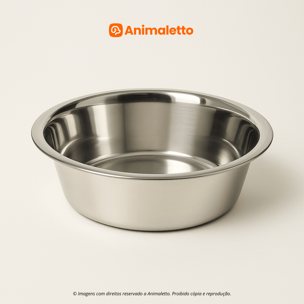 Comedouro Tigela Inox Nº2 Chalesco Cães e Gatos