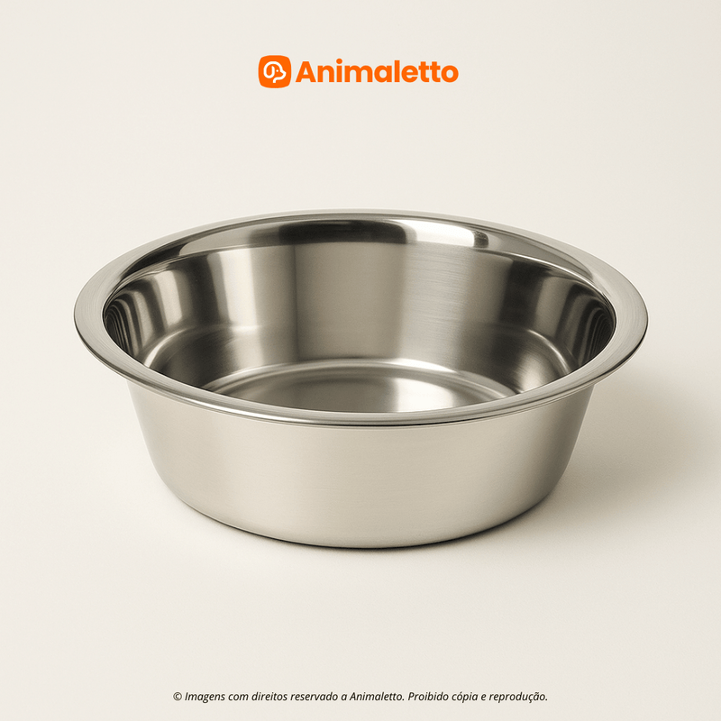 Comedouro Tigela Inox Nº2 Chalesco Cães e Gatos