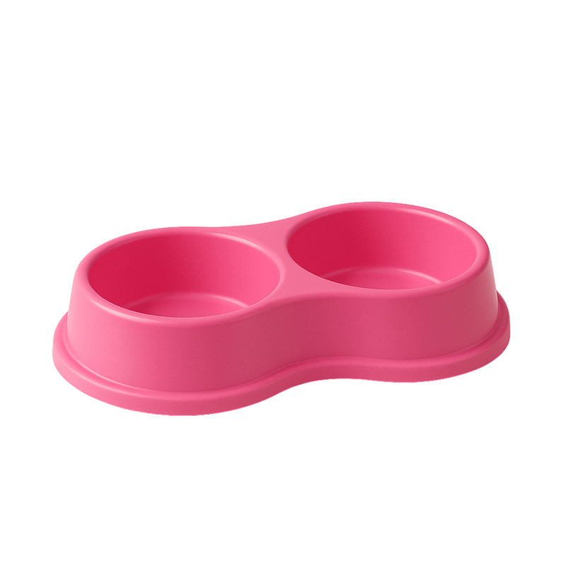 Comedouro e Bebedouro Duplo Anti Formiga 270ml Para Gatos Cachorros Coelhos