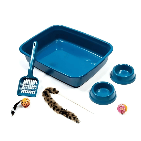 Kit Caixa de Areia Bandeja para Gatos Prime - 7 Peças